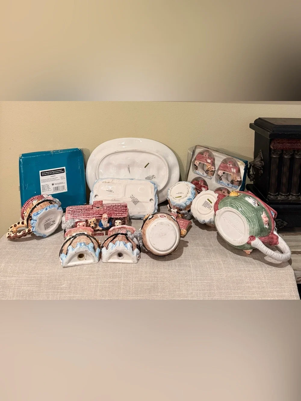 Vintage Wang's International & CBK Noah’s Ark Ceramic Serving Set